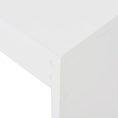 vidaXL Baro stalas su lentyna, baltas, 110x50x103cm
