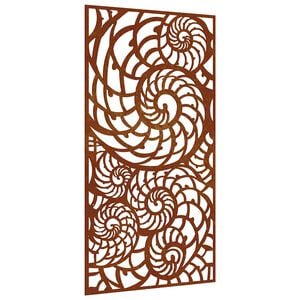 vidaXL Sodo sienos dekoracija, 105x55cm, corten plienas, kriauklės