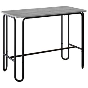 vidaXL Valgomojo stalas 100 x 50 x 75 cm Apdirbta mediena Pilka Sonoma