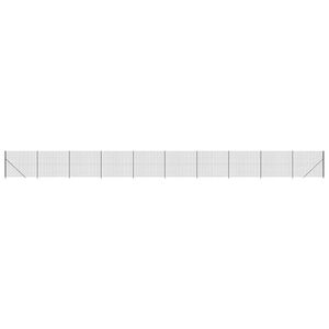 vidaXL Vielinė tinklinė tvora su flan&scaron;ais, antracito spalvos, 1,6x25 m