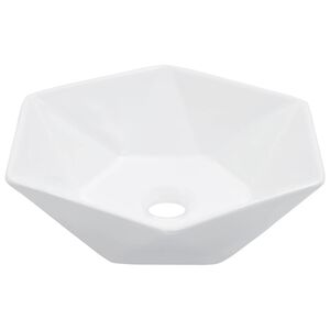 vidaXL Praustuvas, baltos sp., 41x36,5x12cm, keramika