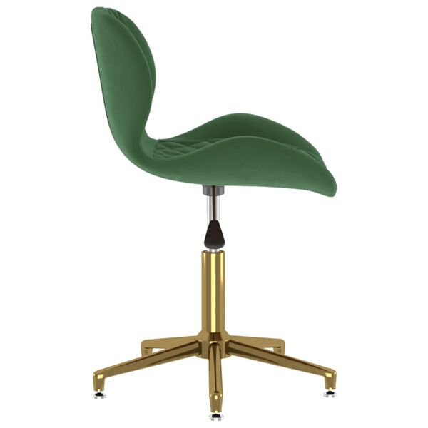 vidaXL Pasukamos valgomojo kėdės, 4vnt., tamsiai žalios, aksomas