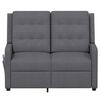 vidaXL Dvivietis atlošiamas masažinis krėslas, pilkas, audinys