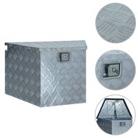 vidaXL Aliuminio dėžė, sidabrinės spalvos, 737/381x410x460 mm