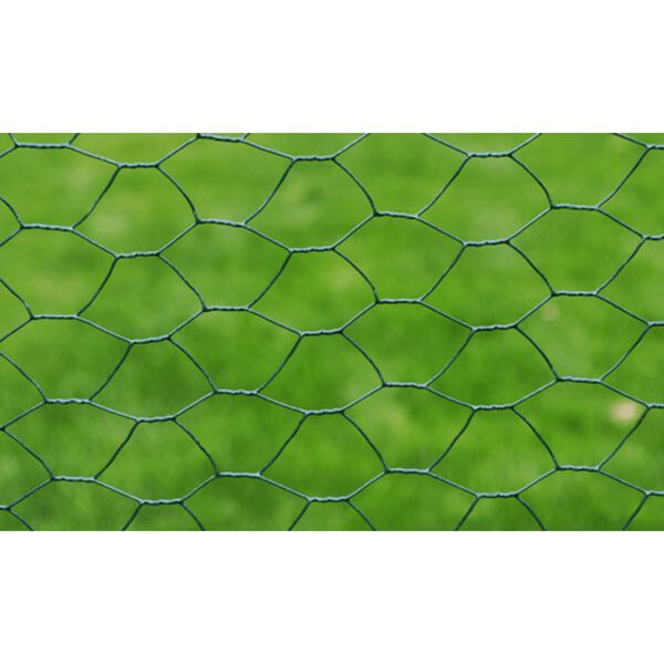 vidaXL Vielos tinklas, žalias, 25x0,5m, dengtas PVC danga