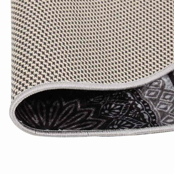 vidaXL Kilimas, spalvotas, skersmuo 120cm, neslystantis, skalbiamas