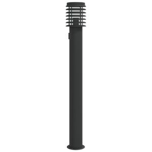 vidaXL Lauko &scaron;viestuvas su i&scaron;vedimu, juodas, 110cm, plienas