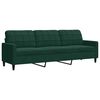 vidaXL Sofos komplektas su pagalvėlėmis, 2 dalių, žalias, aksomas