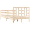 vidaXL Lovos rėmas su galvūgaliu, medienos masyvas, mažas dvivietis