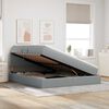 vidaXL Lova su daiktų laikymo vieta ir LED &Scaron;viesiai pilka 180 x 200 cm