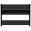 vidaXL Sieninė spintelė batams, juoda, 80x18x60cm, apdirbta mediena