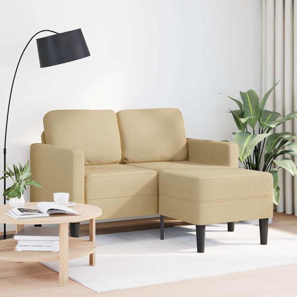 vidaXL dvivietė sofa su gultu L formos pilkai žalia patalynė