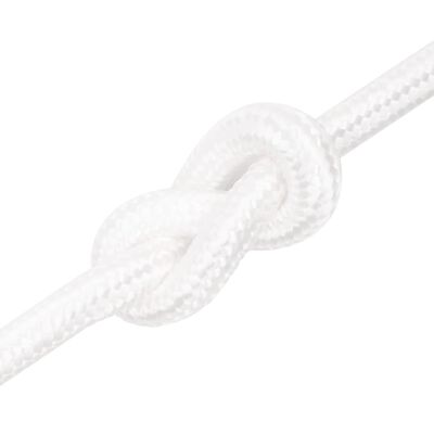 vidaXL Valties virvė, visiškai balta, 20mm, 100m, polipropilenas