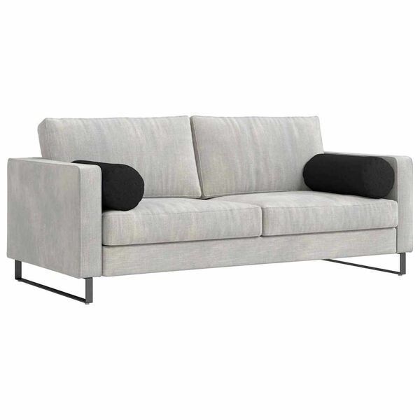 vidaXL Pagalvės 2 pcs Juoda &Oslash; 25 x 70 cm audinys