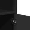 vidaXL Spintelė su ratukais, juoda, 55x40x91cm, apdirbta mediena