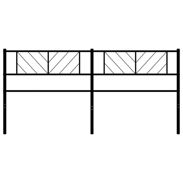 vidaXL Metalinis pakaitinis galvūgalis, juodos spalvos, 193cm