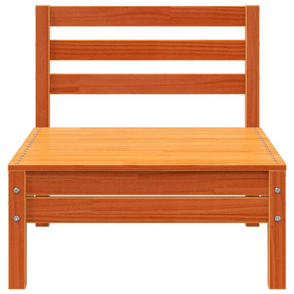 vidaXL Sodo sofos dalis, va&scaron;ko ruda, pu&scaron;ies masyvas, be porankių