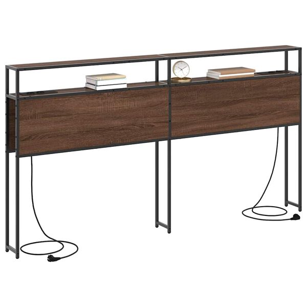 vidaXL Saugojimo galvos atlo&scaron;as ruda ąžuolo 180 cm Apdirbta mediena