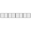vidaXL &Scaron;unų vartai 4 pcs Juodas 100 x 60 cm Cinkuota plienas