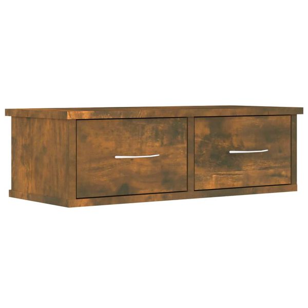 vidaXL Sieninė spintelė, dūminio ąžuolo, 60x26x18,5cm, mediena