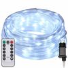 vidaXL Virvės &Scaron;viesa su 120 LED &Scaron;alta balta 5 m PVC