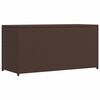 vidaXL Sodo daiktadėžė, ruda, 120x50x60cm, poliratanas