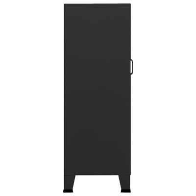 vidaXL Sandėliavimo spintelė, juoda, 70x40x115cm, metalas, pramoninė