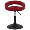 vidaXL Baro taburetė, raudonojo vyno spalvos, aksomas