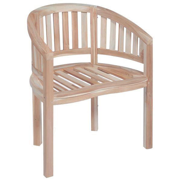 vidaXL Lauko valgomojo baldų komplektas, 4d., tikmedžio med. masyvas