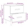 vidaXL Lovos spintelė su stalčių 2 pcs Senas medis 40 x 35 x 47.5cm