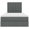 vidaXL Lova su daiktų laikymo vieta ir LED Tamsiai pilka 120 x 200 cm