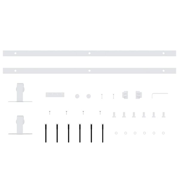 vidaXL Stumdomų spintelės durelių rinkinys, baltas, 152cm, plienas