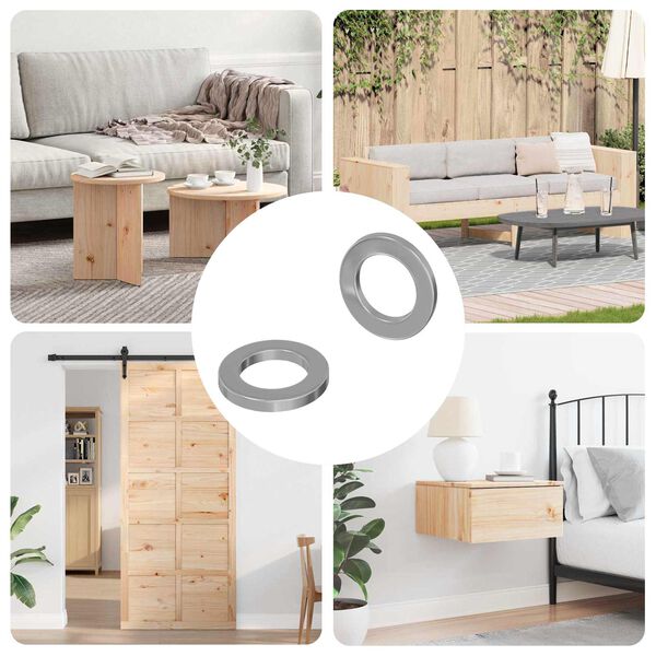 vidaXL Plovimo įrankiai 2 pcs Sidabro 10 x 10 x 1,2 mm Plienas