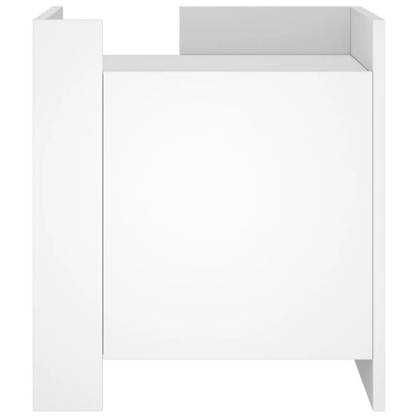 vidaXL Naktinė spintelė, baltos spalvos, 45x50x50cm, apdirbta mediena