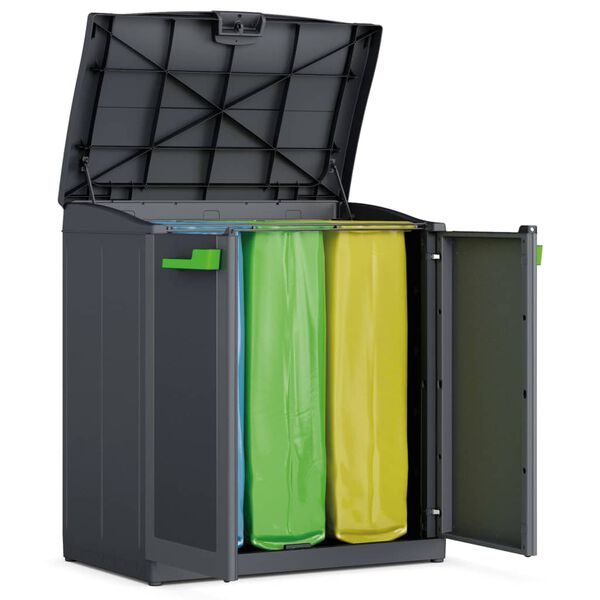 Keter Šiukšlių rūšiavimo spintelė Moby Compact Recycling System, pilka