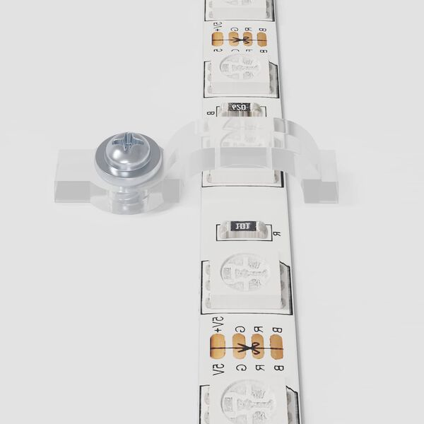 vidaXL LED juosta 4 pcs Juoda ir permatoma 120 x 0,8 x 0,3 cm