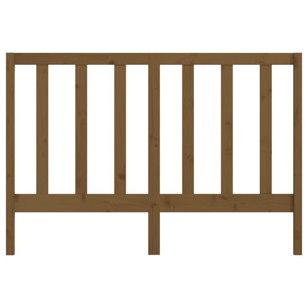 vidaXL Lovos galvūgalis, medaus rudas, 156x4x100cm, pu&scaron;ies masyvas