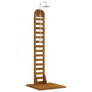 vidaXL Lauko du&scaron;as 225 cm Kietas akacijos medis ir nerūdijančio plieno