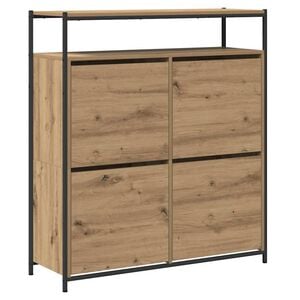 vidaXL Batu skrynia 100 x 34 x 112 cm Apdirbta mediena Artisano ąžuolo