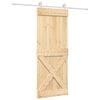 vidaXL Slankios durys 80 x 210 cm Natūrali ir Balta