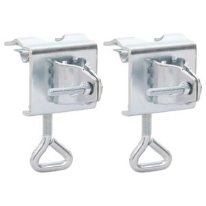 vidaXL Balkono skėčio spaustukai, 2vnt., 32mm, galvanizuotas plienas