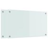vidaXL Virtuvės atbraila 2 vnt. Balta 70 x 40 cm grūdintas stiklas