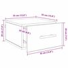 vidaXL &Scaron;alia lovos spintelė juoda ąžuolo 35 x 35 x 20 cm