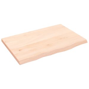 vidaXL Stalvir&scaron;is, 60x40x2cm, neapdorotas ąžuolo medienos masyvas