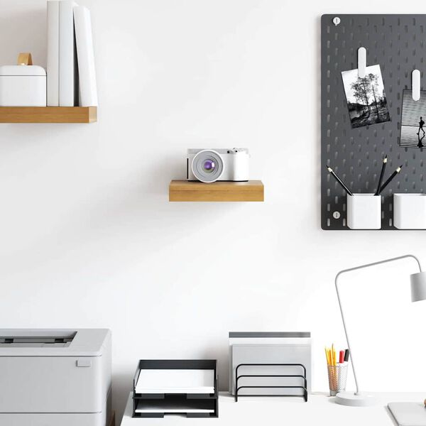 vidaXL Sieninė lentyna Ruda 23 x 23,5 x 4 cm Apdirbta mediena