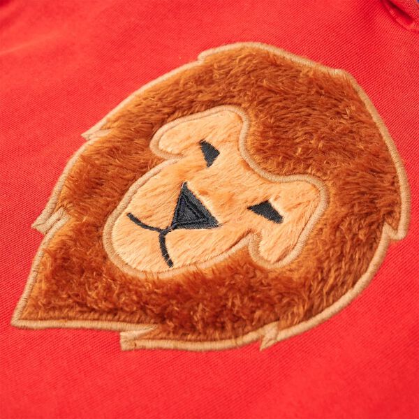 Vaiki&scaron;kas sportinis megztinis su gobtuvu, raudonos spalvos, 104 dydžio