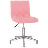 vidaXL Pasukamos valgomojo kėdės, 2vnt., rožinės spalvos, aksomas
