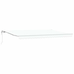 vidaXL I&scaron;traukiama markizė Balta 500 &times; 300 cm Audinys ir aliuminis