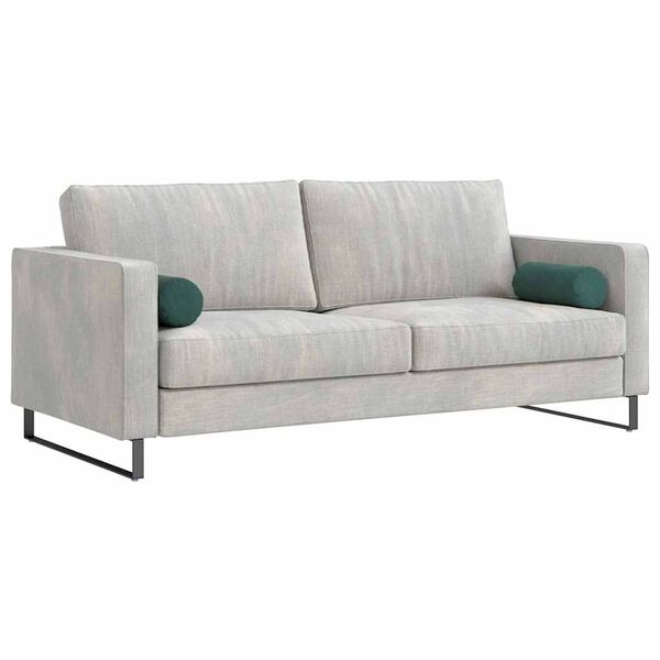 vidaXL Pagalvės 2 pcs Tamsiai žalia &Oslash; 15 x 40 cm Kordūrinis audinys