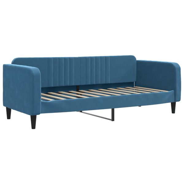 vidaXL Sofa, mėlynos spalvos, 80x200cm, aksomas